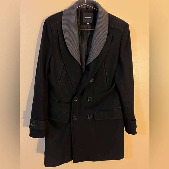 Antony Morato double-breasted wool/viscose double vented coat - Picture 2 of 7